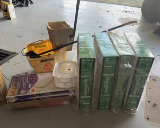mop, Bucket, And Portable Heater Brand New Air Filters, Commercial mop, bucket, and portable heater