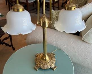 Vintage Gold Brass Dual Arm Lamp