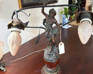 Antique Mutualite Art Nouveau lamp