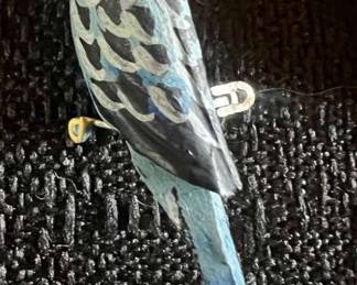 Vintage Hand Carved Painted Wood Bird Pins  Some Signed