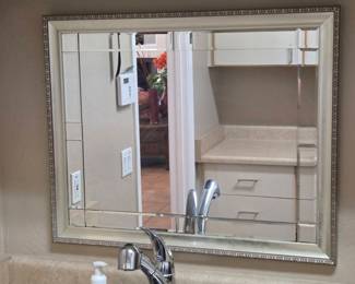 Silver Framed MultiBevel Mirror