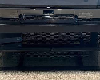 Black Glass TV Stand