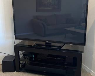 LG 60 Plasma TV, Polk Subwoofer  Soundbar