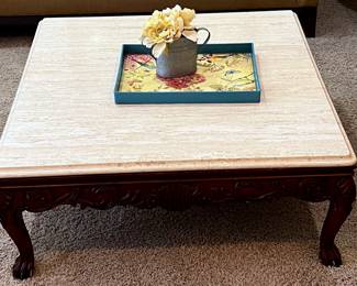 Wood Stone Coffee Table