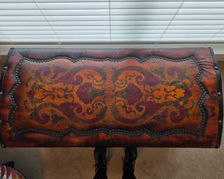 (39) Painted Leather Nailhead Trunk 40"Wx19"Dx23"H $325