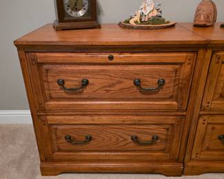 (45+46) Golden Oak Wood File Cabinet 32"Wx20"Dx31"H $125 each