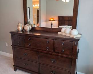 (28) Dresser w/Mirror 58"Wx17"Dx76"H $295