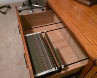 (45+46) Golden Oak Wood File Cabinet 32"Wx20"Dx31"H $125 each