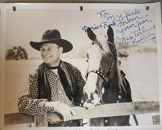 Max Terhune. HAND SIGNED. Max Terhune was an American actor. He appeared in nearly 70 films, mostly B-westerns, between 1936 and 1956