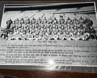 Autographed New York Jets Roster Photograph