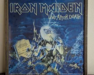 Iron Maiden framed poster 1986 Derek Riggs Illustrator