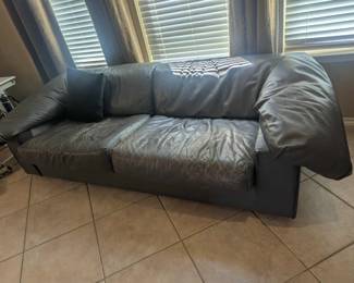Furniture Leather Couch Well Loved