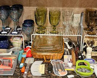 Kitchen  gadgets and glasses