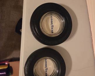 #141	Pair of Vintage Goodyear Tire Ashtrays	 $20.00 
