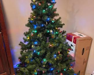 #120	Fake Christmas Holiday Living Christmas Tree - 6.5 ' 8 Function - working	 $25.00 
