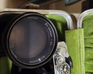 #67	Konica T3 Camera - Film w/case - 35MM w/3 lenses - 55mm, 28mm, & 85/205MM (vivitar Lenses)	 $80.00 
