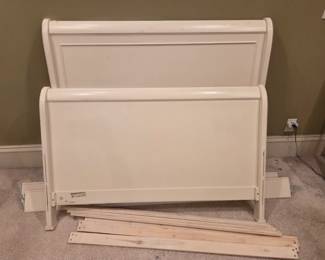 #47	Pottery Barn Kids Sleigh Bed w/side rails and Slats	 $55.00 
