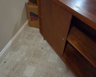 #73	Mid-Century Double-Sided Bookcase - 3612x29 (needs some Glue and nail repair)	 $75.00 
