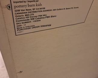 #45	Pottery Barn Kids 7 Drawer Chest of Drawers - 56x18x30	 $125.00 
