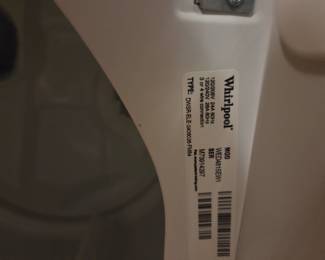 #124	Whirpool Dryer WED4815EW1  Super Capacity	 $100.00 
