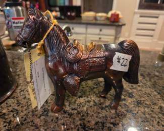 #22	Small Vintage Bronze Horse - 6"H	 $25.00 
