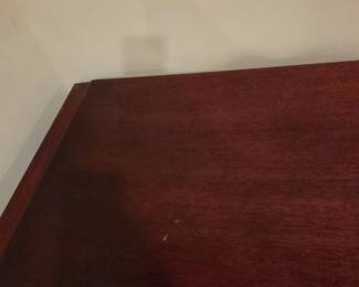 #110	Laminate  Cabinet w/7 Removable & Adjustable Shelves - 27x24x40 (as is small finish issues)	 $90.00 
