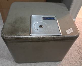 #55	Century Fire Proof safe - Vintage w/keys  (small damage)	 $30.00 
