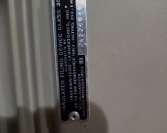 #55	Century Fire Proof safe - Vintage w/keys  (small damage)	 $30.00 
