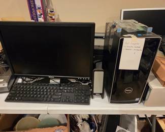 #134	Dell Desktop w/ Monitor, Keyboard, and Speakers - No Nard Drive	 $20.00 
