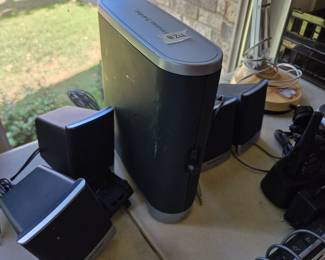 #24	Harmon Kardon Desktop Surround System Silver Speakers - set of 5 pieces	 $25.00 
