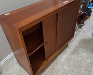 #73	Mid-Century Double-Sided Bookcase - 3612x29 (needs some Glue and nail repair)	 $75.00 
