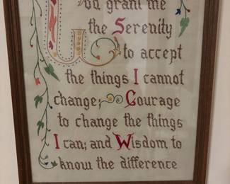 Nicely embroidered Serenity Prayer