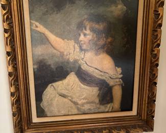 Nicely framed Sir Joshua Reynolds "Master Hare", 30"H x 24"W