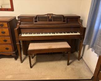 Piano and bench