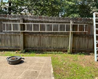 Ladders in back yard