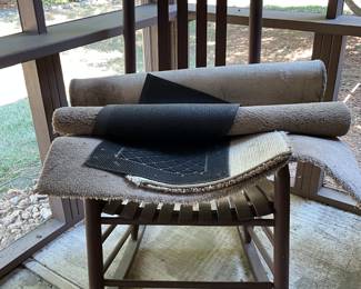 Vintage rocking chair & outdoor rugs