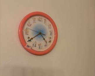 Clock in bathroom 