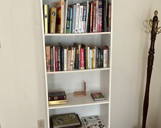 Bookcase, books, decor, hat rack and more