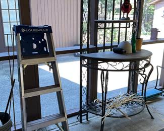 Ladder in patio room
