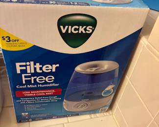 Vicks humidifier in master bath