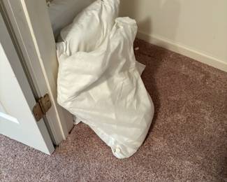 Pillows in bedroom closet