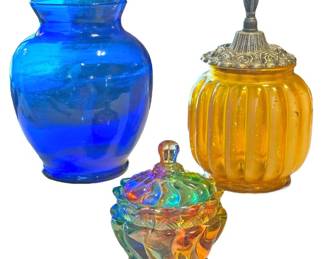 Colored Glass Jars Vase