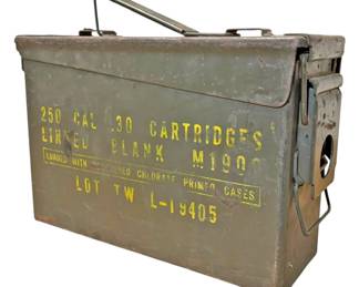 Vintage Metal Ammo Box