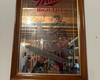 . . . vintage Miller High Life buck and doe mirror