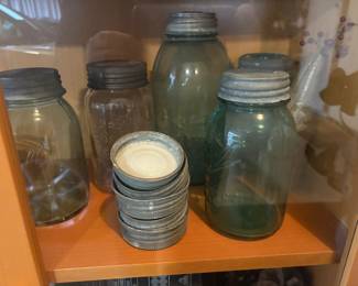 . . . vintage Ball canning jars with zinc lids