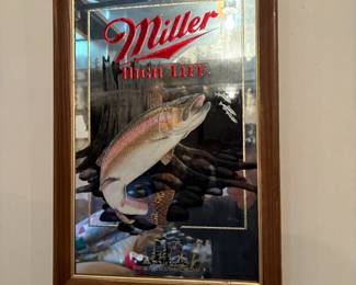 . . . vintage Miller High Life trout mirror