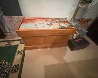 . . . great rustic bench/chest