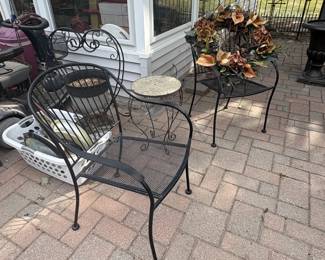 . . . wrought-iron accent chair