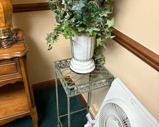 . . . plant stand and vase