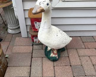 . . . porch goose . . . on the patio
